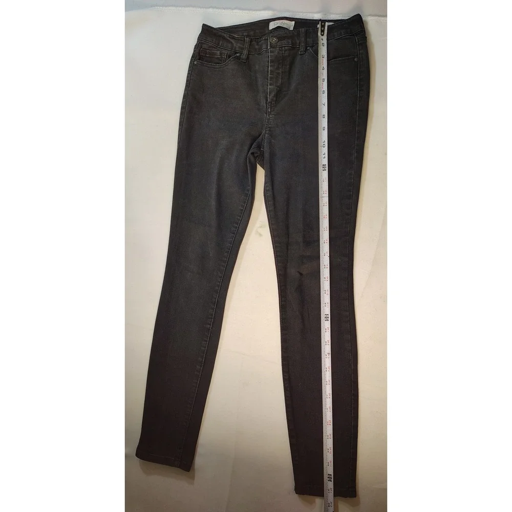 Jessica Simpson Curvy High‎ Rise Skinny Jeans Faded Black Size 29 Stretch Indie